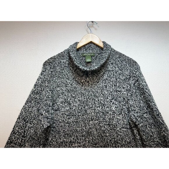 Eddie Bauer Women's Full Zip Preppy Wool Sweater Knit Size XL Gray Pockets - Picture 4 of 11